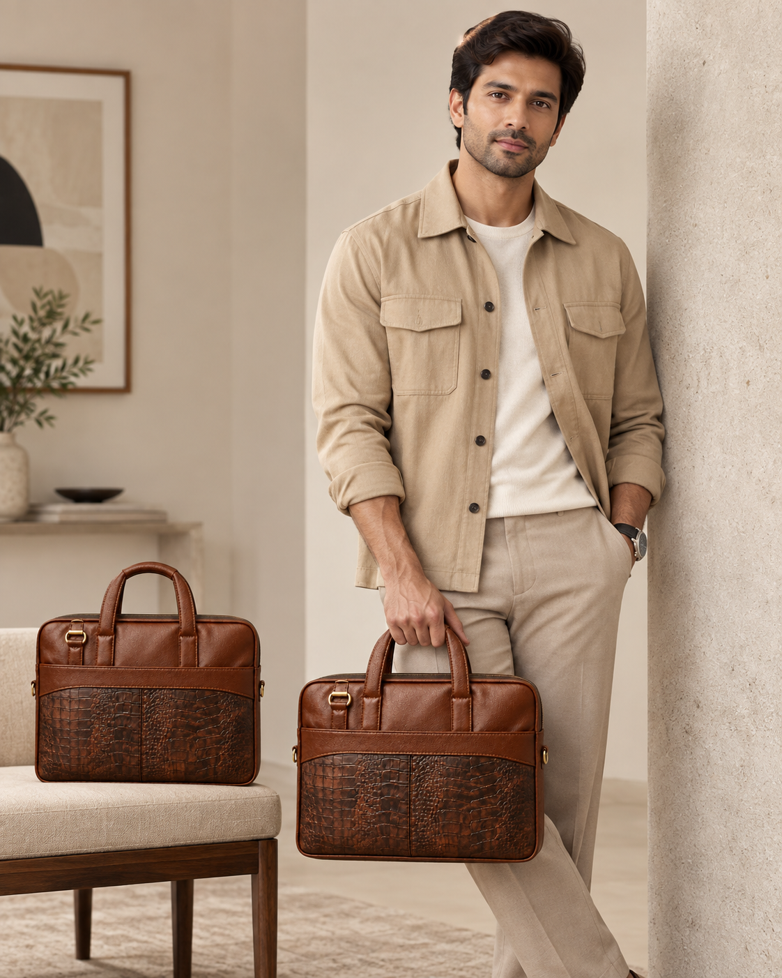 Safar Saathi laptop bags in a premium lifestyle setting